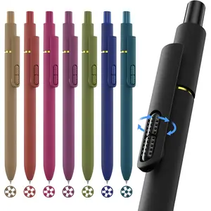 8Pcs Black Gel Pens - 0.7mm Medium Point Black Ink Pens | Smooth Writing - Quick Drying Retractable Pen for Men Women (Vintage - 8Pcs) mothersdaygift