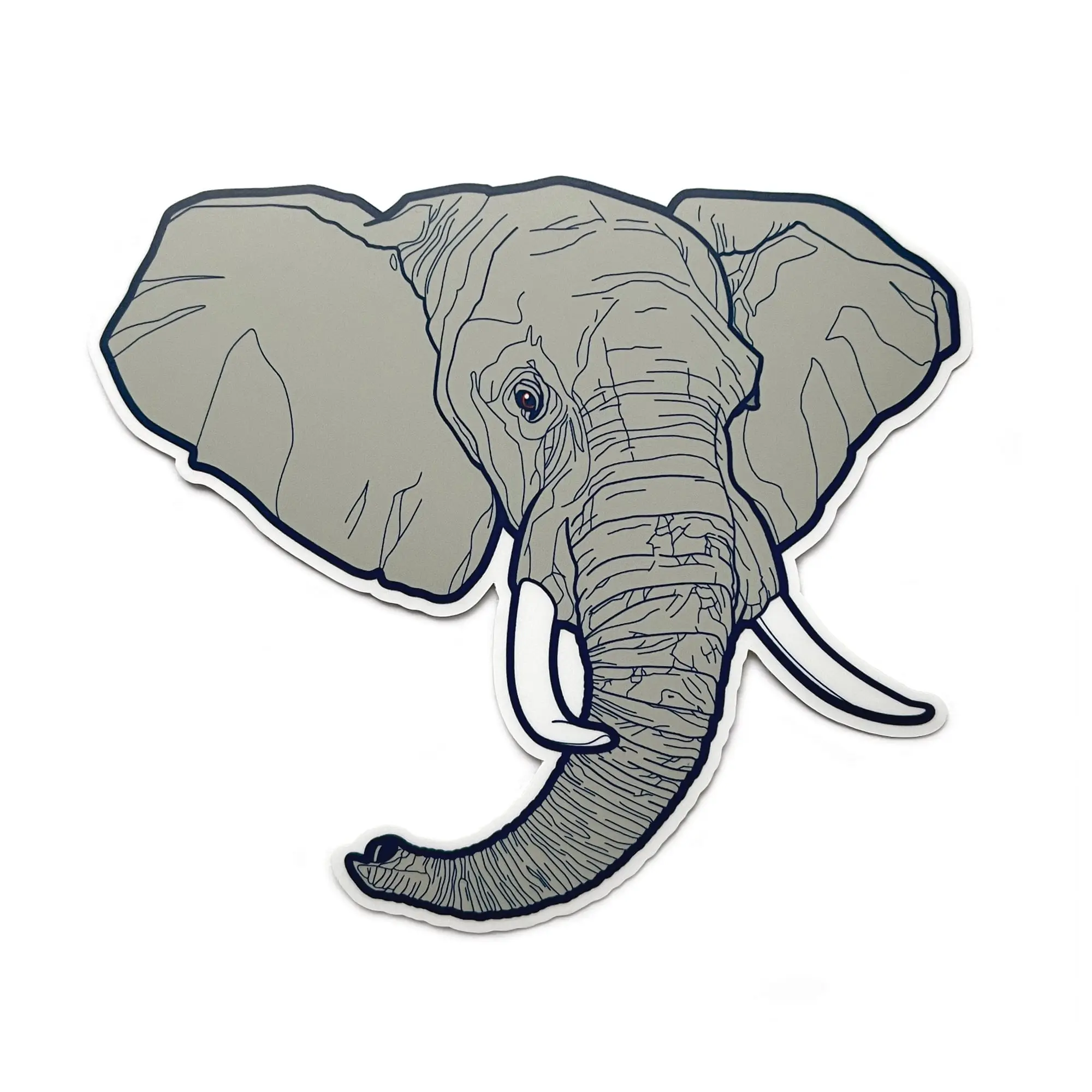 African Elephant Vinyl Sticker