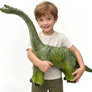 32 Inch Large Inflatable Brachiosaurus, Soft Jumbo Dinosaur Figure for Kids 3-12, Party Decor & Birthday Gift for Boys Girls