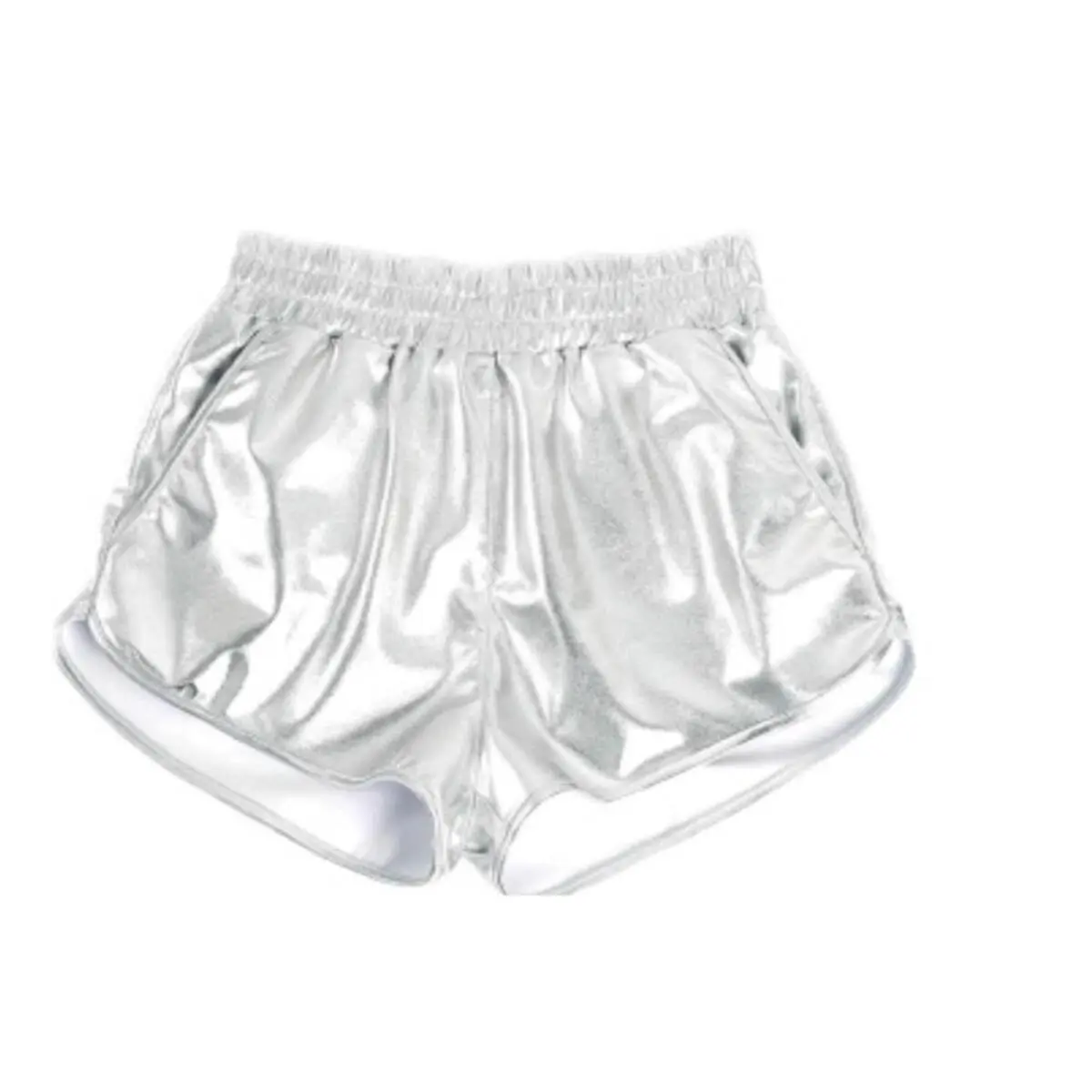 Silver Metallic Shorts