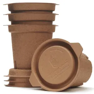 The Compost Collector Kitchen Compost Bin with Lid, 1.3 Gallon Eco-Friendly Compost bin brown, Compost paper bins with lid for Countertop, Compost Bin for Organic Waste Disposal, 4 Pack