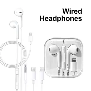 Wired In-Ear Headphones, Music & Gaming, High-Fidelity Sound, 3D Surround Audio, Compatible with Apple, Android, PC