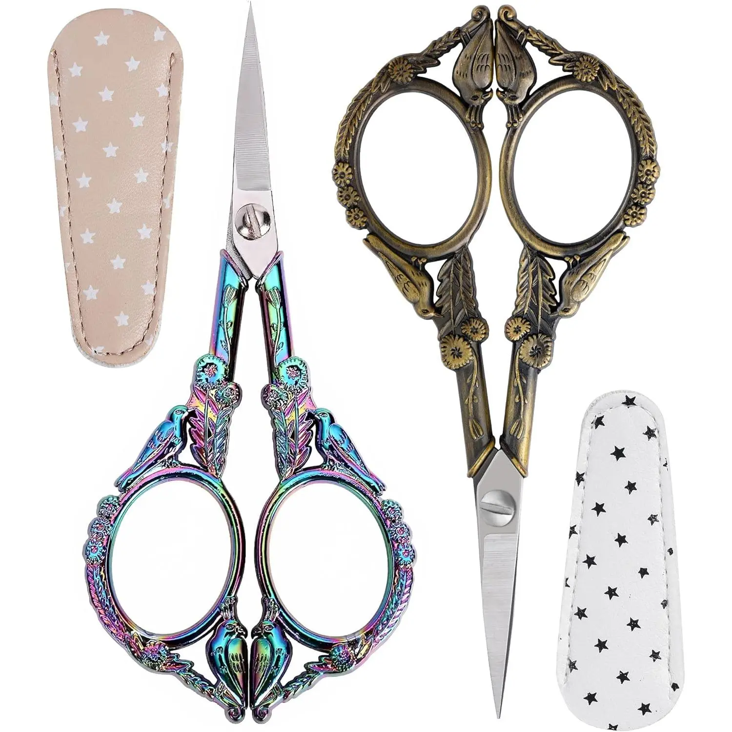 4.5in Professional Grade Crochet Shears, Sewing Tools for Craft Trimming, Needlework, Yarn, Handicraft DIY, Thread, Beauty Hair