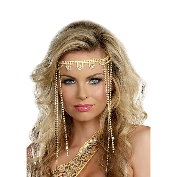 Gold Shimmer Rhinestone Headpiece