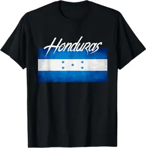 Vibrant Honduras Flag Themed T-Shirt Perfect for National Pride