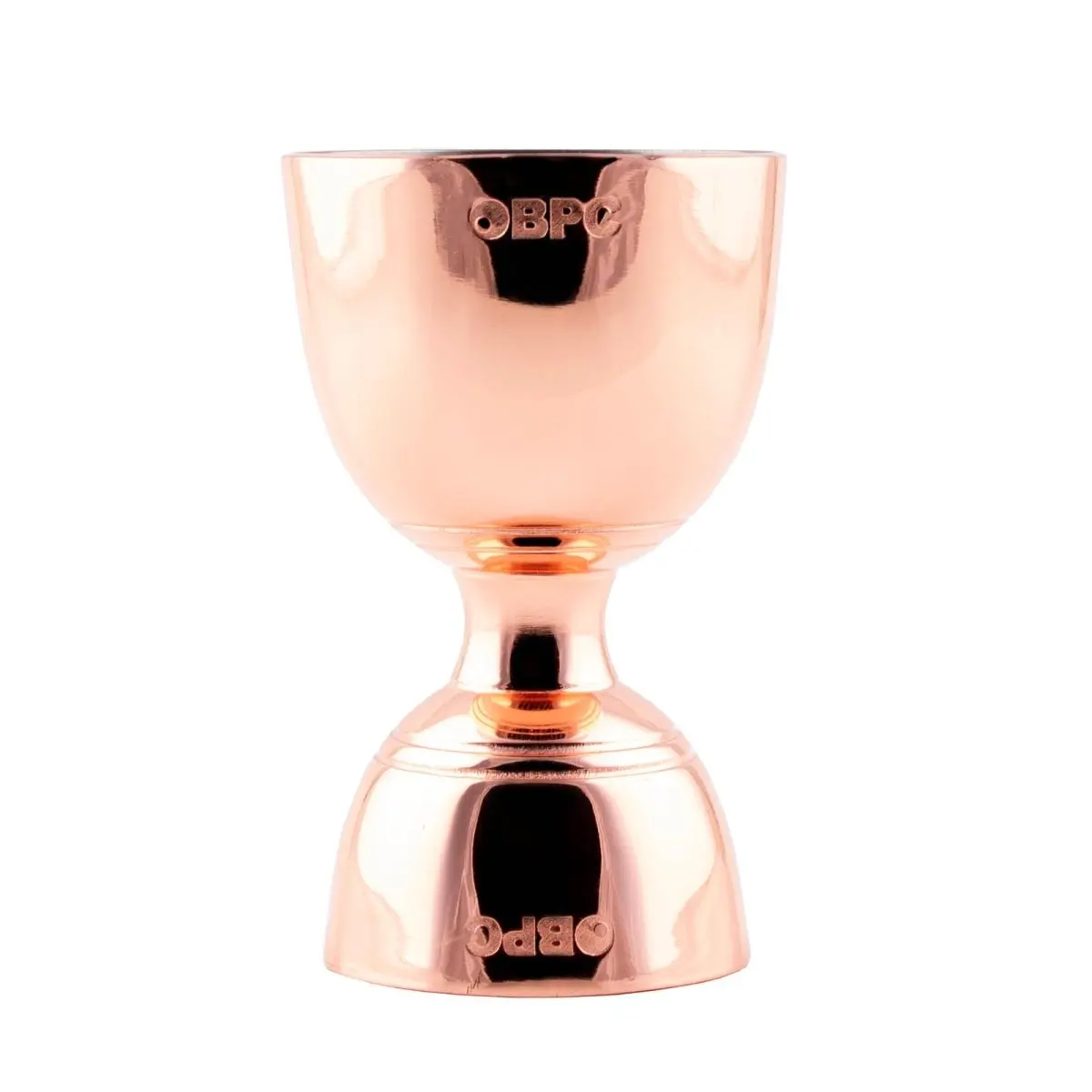 Olea™ Bell Jigger - Stainless Steel Cocktail Bar Utensil with Copper-Plating, Reflective Finish, Precise Markings, 1oz x 2oz, Durable for Craft Bartenders, Ideal for Cocktail Preparation, Hand Wash Recommended