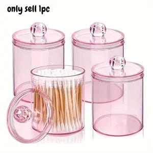 1pc Cotton swab storage box, makeup cotton swab box, makeup cosmetic organizer, makeup tool organizer, dust-proof storage, modern minimalist style