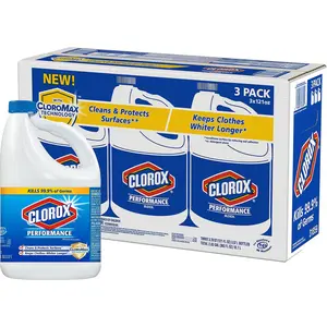 Clorox Performance Bleach, 121 Oz, Pack of 3 Clorox Performance Bleach, 121 Oz, Pack of 3