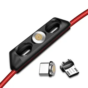 AGG Magnetic Cable Tip Holder [2-Pack] (Each Holds 3 Tips, Any of 3 Types: USB C, Micro USB, and iOS) - Cable mounting tip Holder