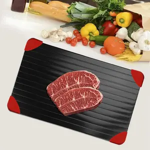 Defrosting Tray for Frozen Meat, Miraculous Rapid Natural Heating Defroster Board, Small Size Thawing Plate Kitchen Mat Cooking Utensils
