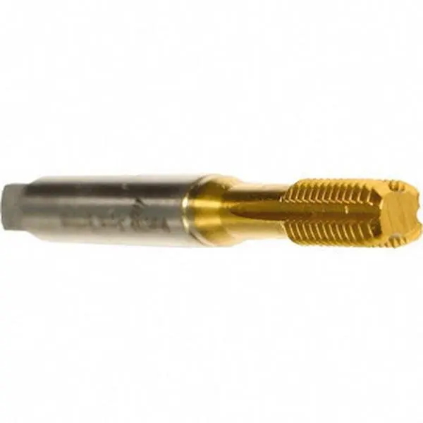 EMUGE-FRANKEN Bottoming Type Thread Forming Tap - 3/8-24 UNF, 3BX Class Fit, High-Speed Steel-E, Titanium Nitride Coated Surface, 3.9370" OAL, MPN BU591410.5045, No Extra Coatings