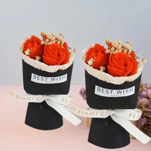 4-inch Artificial Mini Rose Bouquet – Elegantly Wrapped with Premium Silk Flowers | Ideal Gift for Mother’s Day & Easter