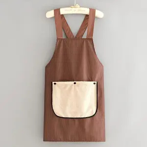 Apron with Pockets for Women and Men Cross Back Design with Towel Machine Washable Kitchen Apron for Cooking Grilling Painting Cleaning Gardening