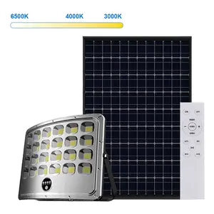 TERDOX Solar LED Flood Light Solar Powered Waterproof Dustproof Lights Outdoor wall Lights floodlight Motion Sensor Dusk to Dawn 3 Modes Dimmer Adjustable Remote control IP65 for Shop Shed Yard Garage Garden Warehouse Walkway Patio parking
