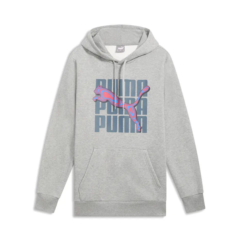 PUMA Mens Illusion Graphic Hoodie Casual Outerwear Casual - Grey