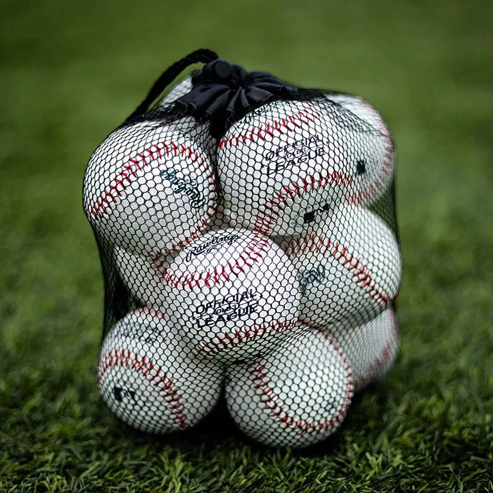 Rawlings 8U Official League OLB3 Practice Youth Baseballs in Mesh Bag, 12 Pieces