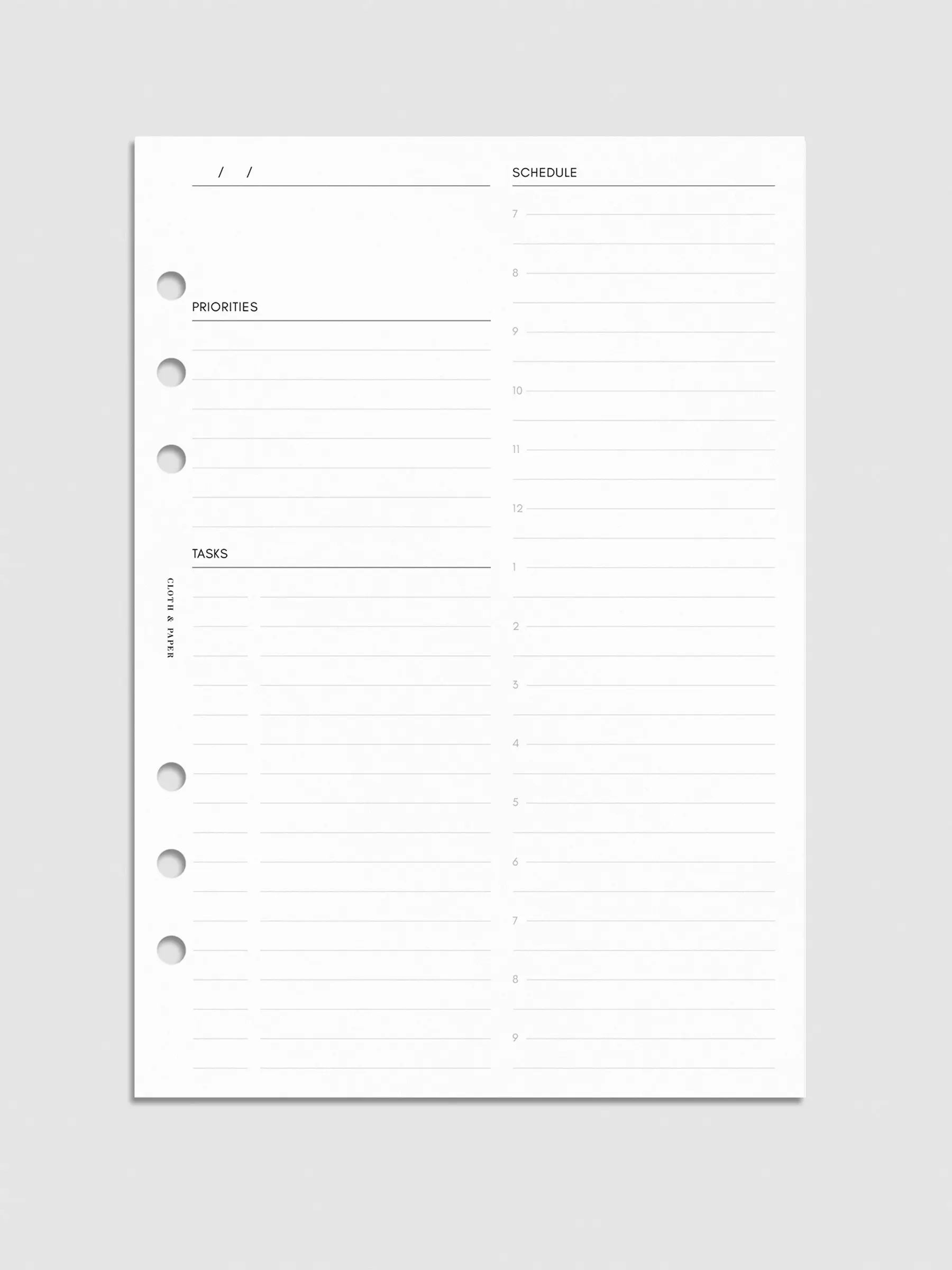 Undated Daily Planner Inserts | Refreshed Layout