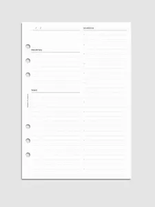 Undated Daily Planner Inserts | Refreshed Layout