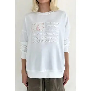 Molly Patchwork Floral Americana Crewneck