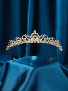 Women's Crown Headpiece, Crystal Crown for Birthday or Wedding, Bride Hairband, Rhinestone Crown for Sweet Sixteen Party