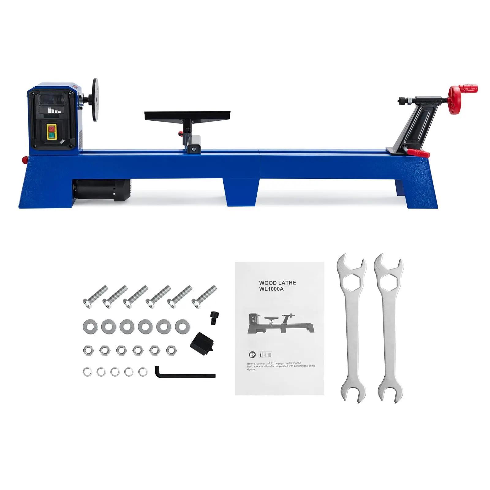 Garvee 14" x 40" Benchtop Wood Lathe,Wood Lathe Machine,400W Motor, 4-Speed (1040/1480/2130/2980 RPM) Wood Turning Lathe for High-Speed Sanding & Polishing of Finished Workpieces,Wood Lathe Machine