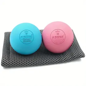 [KSONE Natural Rubber Massage Balls] 2-Pack KSONE High Elasticity Natural Rubber Massage Balls - Adult Fitness and Therapy for Yoga, Muscle Relaxation, and Trigger Point Therapy