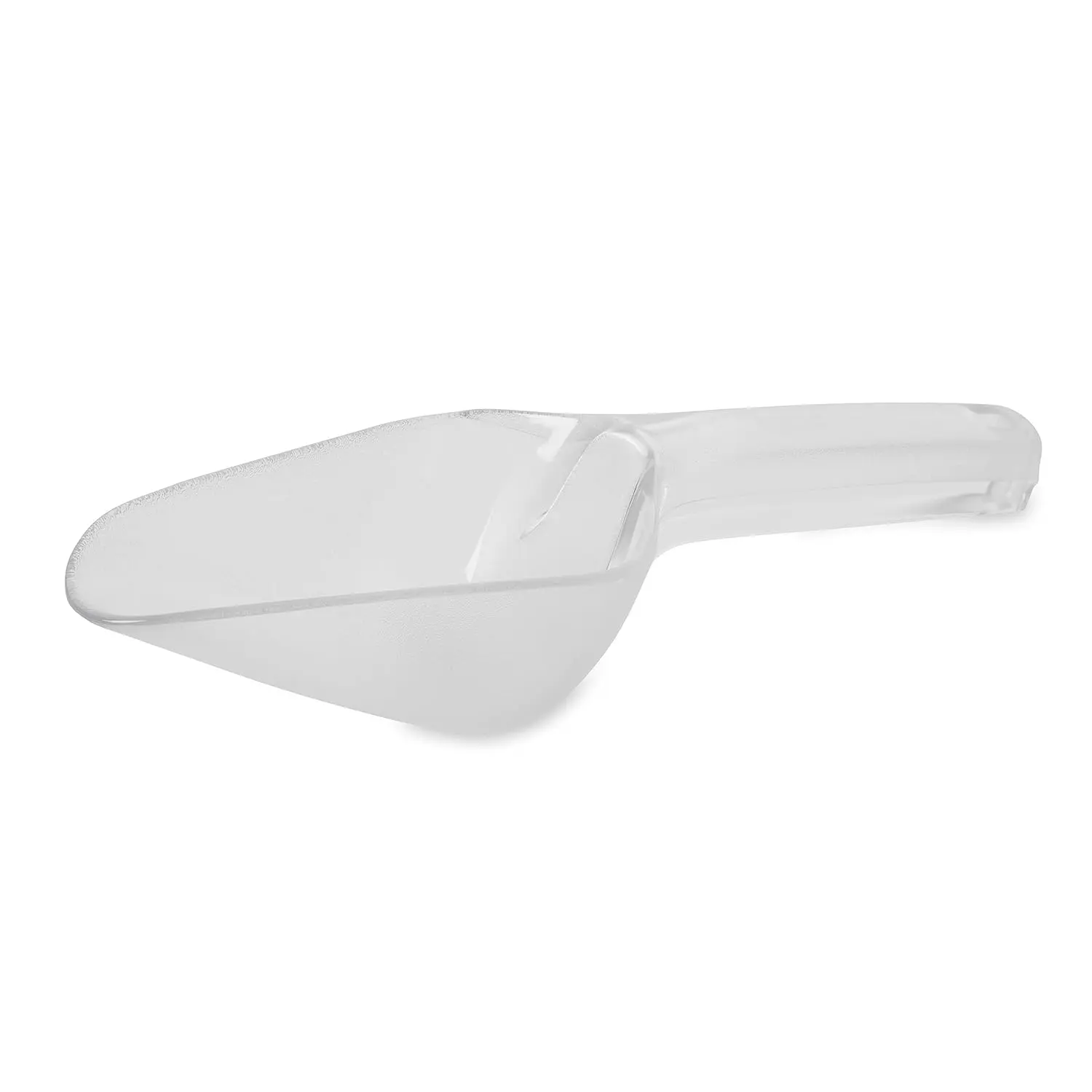 Plastic Utility Ice Scooper, 6-ounce, Clear, Dishwasher Safe Kitchen Scoop for Weddings/Bar/Ice Bucket/Kitchen/Popcorn
