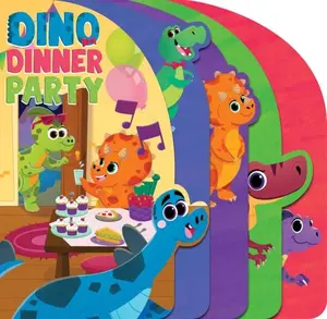 USED-Little Hippo Books Dino Dinner Party - Children's Board Book with Shaped Dino Tabs by Little Hippo Books (Unknown)
