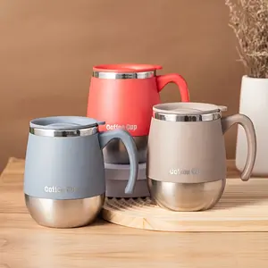 1PCS Stainless Steel Insulated Coffee Cup with Lid 16.9oz - Double Wall Vacuum Insulated, Suitable for Hot and Cold Drinks, Portable & Leak-Proof