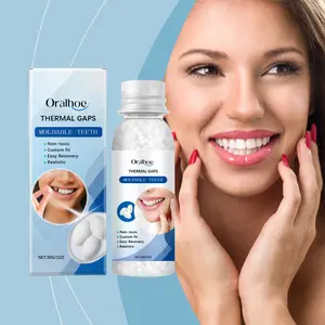 Oralhoe Moldable Solid Tooth Filler, Temporary Dental Repair Kit, Fake Teeth Replacement, Complete Your Smile, Easy Use, Moldable False Teeth