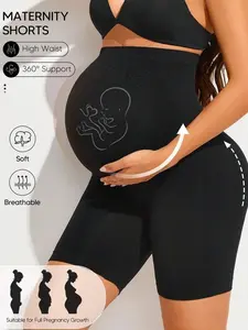 Maternity Shorts - High Waist Pregnancy Support with Expandable Panel