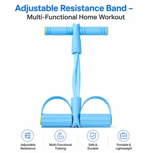 Elastic Pedal Pull Rope, Strength Training Fitness Band, Full Body Workout Equipment for Yoga, Pilates & Home Gym