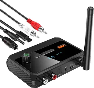 Bluetooth.Receiver, RCA Bluetooth Adapter for Home Stereo, Support Optical AUX .mm, RCA Bluetooth Receiver Adapter for Stereo Speakers, Home Music Streaming Stereo System