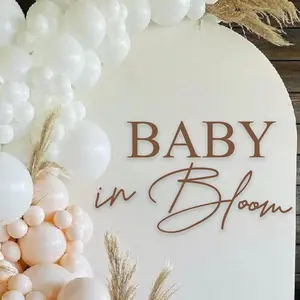 Baby in Bloom Decal Sign - Girl or Boy Baby Shower Decal, Gender Reveal Sign Decor for Backdrop, Balloon Arch, Pregnancy Wall Decoration