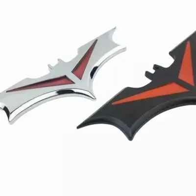 112mm Yellow Batman Logo Emblem Car Dark Knight Bat Front Rear Trunk Lid Badge E - Foto 4