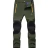 MAGCOMSEN Menswear Men's Winter Outdoor Sports Pants - Elastic Polyester Softshell, Water-Resistant, 4 Pockets (2 Zipper Side Pockets), Fleece Warm Liner, Custom Fit, Built for Hiking & Skiing