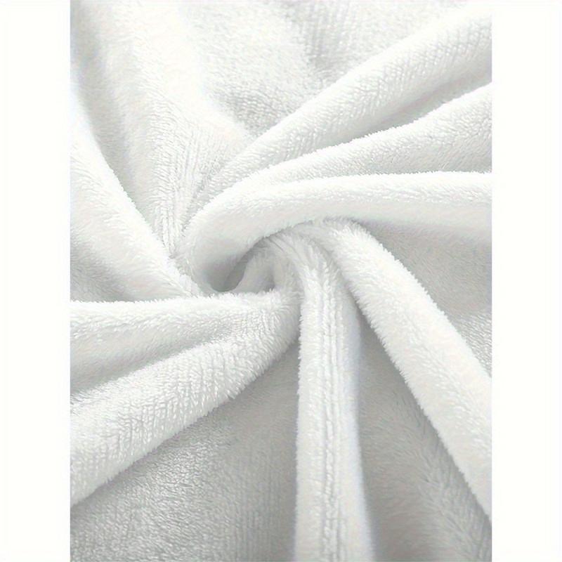 KW  Flannel Blanket - 100% Polyester Soft Lightweight, Contemporary Bold Blue White Design, Plush Texture, All Season Use for Bed Sofa & Home Decor