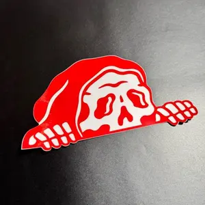 Grim Reaper Peeker Sticker - Car Accessories