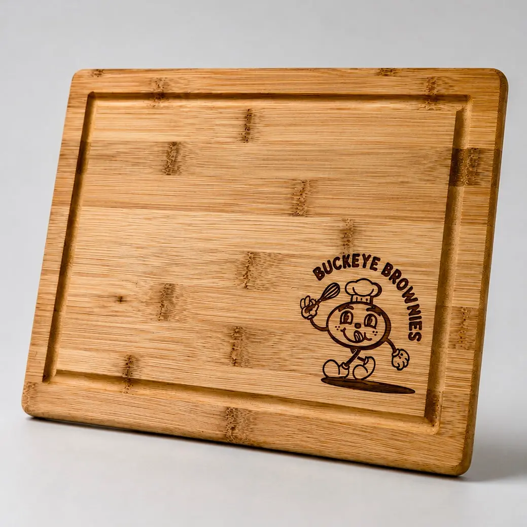 Signature Rectangular Bamboo Chopping Board, Engraved Kitchen Cutting Board