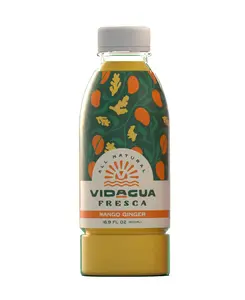 Vidagua Mango Ginger Agua Fresca – Fruit Drink (6-Pack)