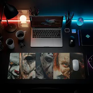 Classic Horror Villains Desk Mat, Halloween Movie Killer Character Mouse Pad, A Scary Halloween Desk Pad, Custom Mouse Pads, Gamers Mouse pad decor, Unique Gaming Mousepads