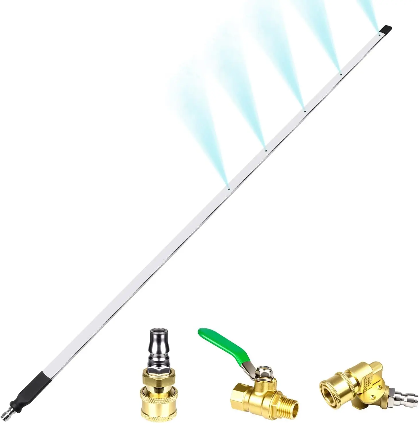 Radiator Cleaning Wand, 2026 Stainless Steel 24'' Portable Radiator Cleaning Tool, 4500 PSI Radiator Flush and Cleaner Tool, Radiator Pressure Washer Tool for Household Cars, Trucks, RV (With switch)