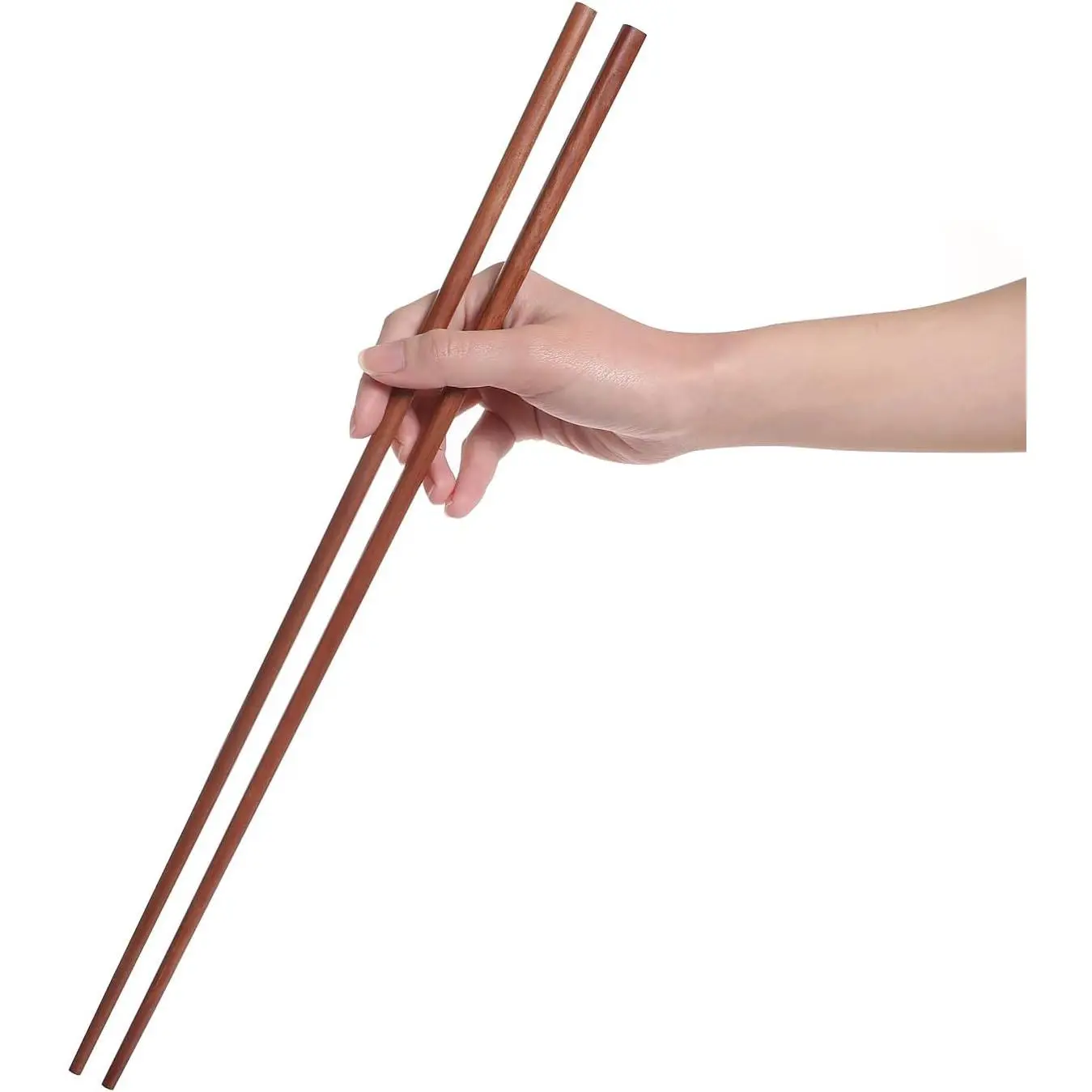 Wooden Kitchen Cooking Frying Chopsticks 16.5 Inches Brown Extra Long Set of 2 Pairs