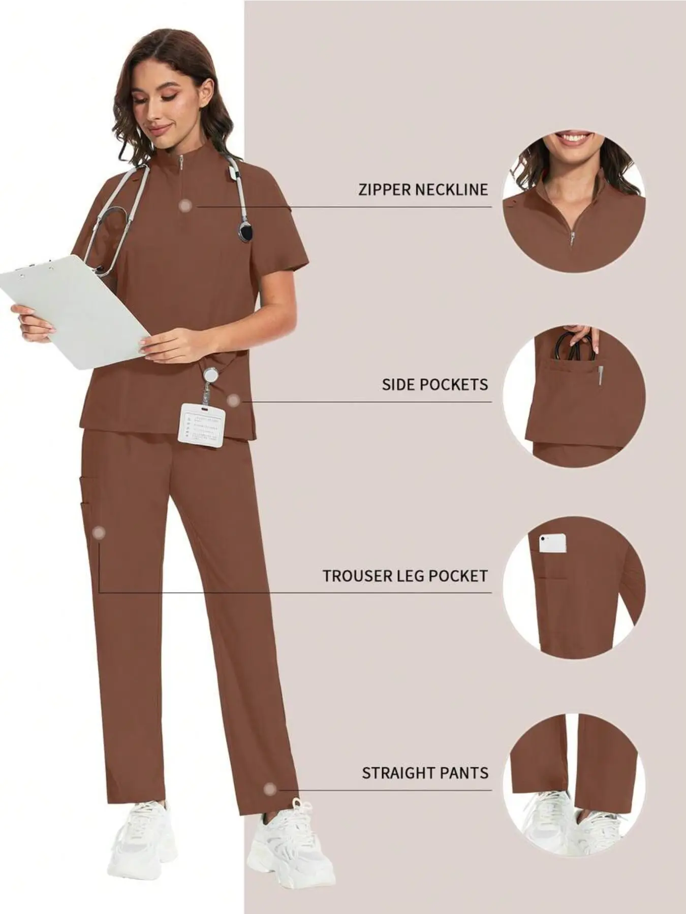 Unisex Summer Care Clothing Workwear Uniforms | Tops and Pants Sets for Beauty Salons, Spas, Pet Hospitals, and Aged Care Professionals