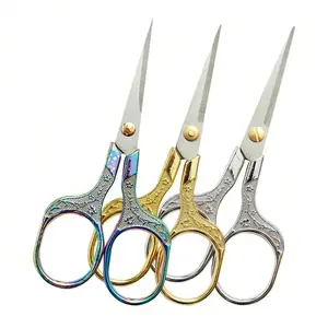Elegant Stainless Steel Scissors - Sharp For Embroidery, Sewing, Crafts And Office Use