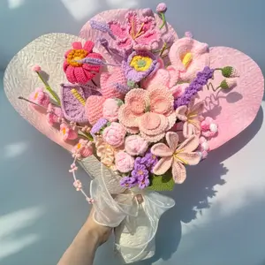 Pink Crochet Flower Bouquet | Birthday Gift for Mom