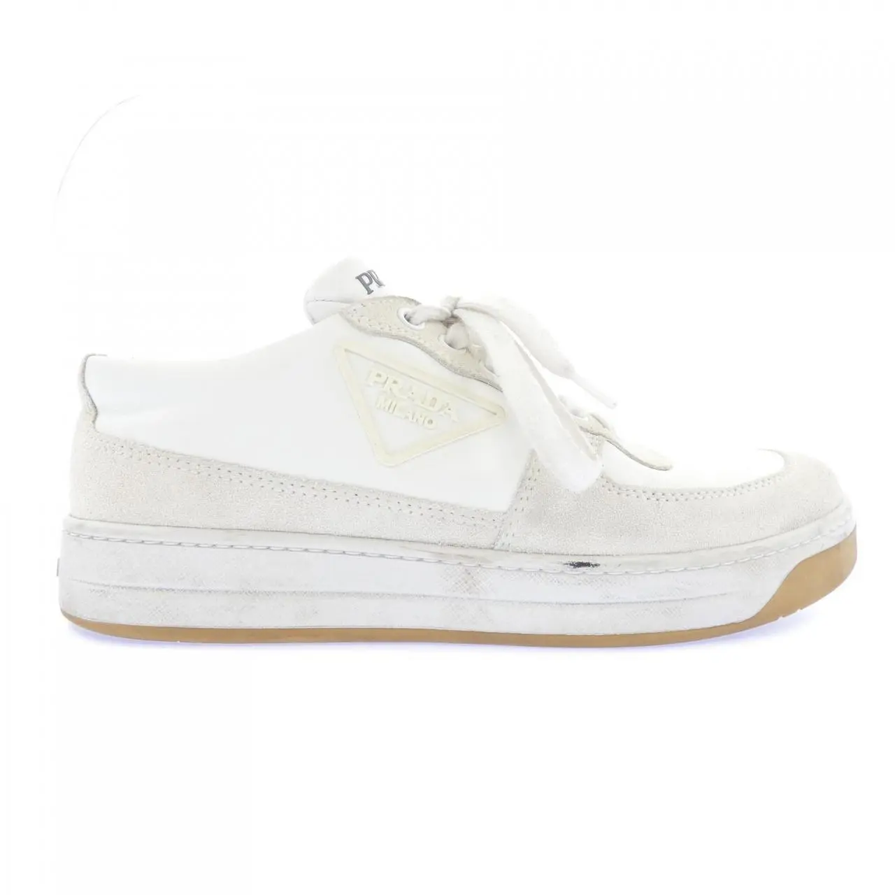 Pre-owned PRADA Rubber Small Leather Goods Sneakers