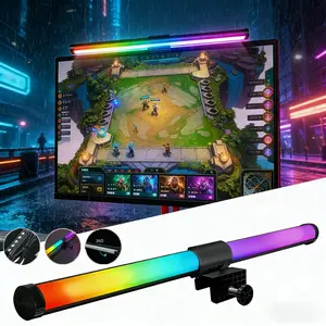 40cm/15.75-inch RGB Smart LED Light, 360° Adjustable Table Lamp, Smart Screen Light Strip, RGB+3 Color Temperature Mode, Button Control, Glare-Free, Suitable for Desktop/Office/Home/Game Display Decoration