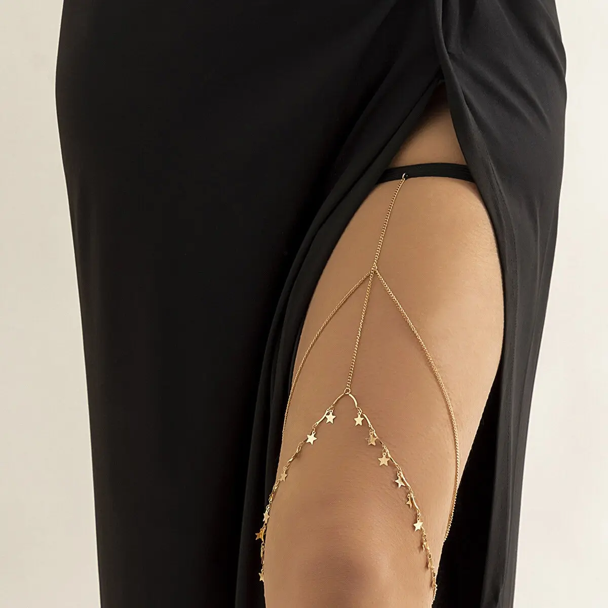 Star Charm Thigh Chain - Celestial Double Layer Leg Jewelry
