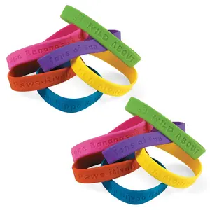 Bulk 72 Pc. 100th Day of School Rubber Bracelets